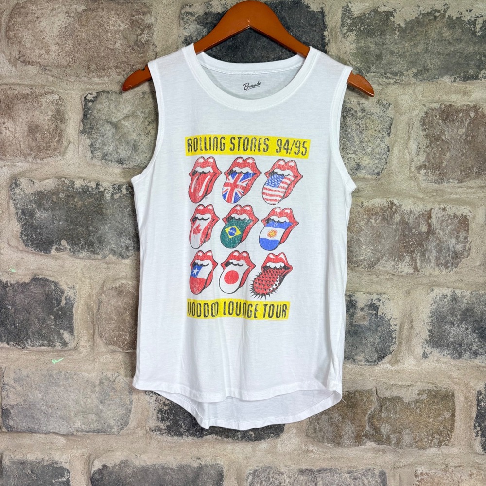 Bravado Rolling Stones Voodoo Lounge Tour 94/95 Graphic Tank Top White Medium
